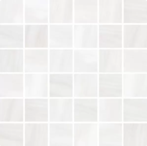 White 1x1 mosaic - porcelain tile